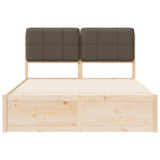 Bed Frame with Upholstered Headboard Taupe 150 x 200 cm 3398192
