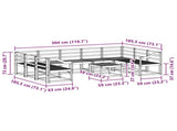 Outdoor Sofa Set 10 pcs White Solid Acacia Wood 3388268