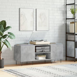 Record Cabinet Concrete Grey 121x38x48 cm Engineered Wood 831680