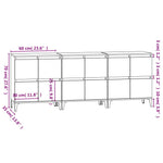 Sideboards 3 pcs Grey Sonoma 60x35x70 cm Engineered Wood 3185781