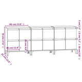 Sideboards 3 pcs Grey Sonoma 60x35x70 cm Engineered Wood 3185781