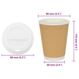 Paper Coffee Cups with Lids 1000 pcs 12oz 300ml 3325225