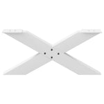 ZNTS Coffee Table Legs X-Shaped 2 pcs White 70x cm Steel 4012945