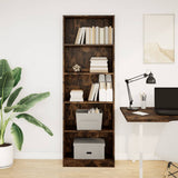 Bookcase Smoked Oak 60x24x176 cm Engineered Wood 857825