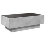 ZNTS Coffee Table with LED Concrete Grey 90x50x30 cm Engineered Wood 847521