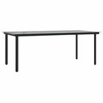 Garden Dining Set with Cushion 9 pcs Black Poly Rattan 3261676