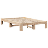 Bed Frame without Mattress 135x190 cm Double Solid Wood Pine 3309014