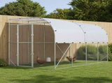 Against Wall Chicken Coop Silver 400 x 200 x 215 cm 3434736