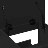 Lectern with Wheels & Drawer Black 55x55x107 cm Engineered Wood 848025