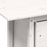 Garden Table White 100x50x75 cm Solid Wood Pine 844909