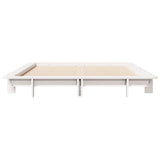 Bed Frame without Mattress White 140x190 cm Solid Wood Pine 850672