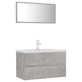 ZNTS Bathroom Furniture Set Concrete Grey Engineered Wood 3071688