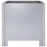 Garden Planters 2 pcs 30x30x30 cm Galvanised Steel 851196