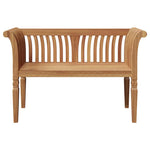Garden Bench Brown 127.5 x 52 x 80 cm Solid teak wood 42006347