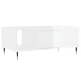 ZNTS Coffee Table High Gloss White 90x50x36.5 cm Engineered Wood 830582