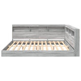Bookcase Bed Grey sonoma 180 x 200 cm Engineered wood 3335748