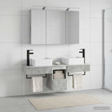 Bathroom Cabinet Set 4 pcs Concrete Grey Engineered Wood 3406298