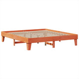 Bed Frame without Mattress Wax Brown 200x200 cm Solid Wood Pine 855345