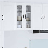 Wall Glass Cabinet PORTO White 60 x 31 x 80 cm Engineered Wood 885435