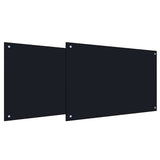 Kitchen Backsplash 2 pcs Black 90 x 50 cm Tempered Glass 3415438