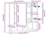 Bathroom Mirror Cabinet with Shelf Sonoma Oak 60 x 14.5 x 70 cm 889185
