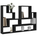 ZNTS Wall Shelf Black 96x12x64 cm Engineered Wood 840801