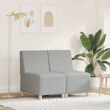 Modular Sofa Unit Armless 2 pcs Cloud Grey 55 x 74 x 82 cm 3399757