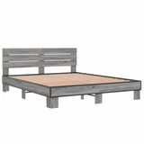 Bed Frame without Mattress Grey Sonoma 150x200 cm King Size 3280145