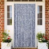Fly Curtain Blue and White 100x230 cm Chenille 377372