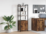 Book Cabinet Smoked Oak 40 x 24 x 161 cm Engineered Wood 883852