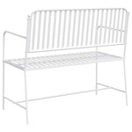 Garden Bench White 104 x 54 x 93cm Steel 42008116