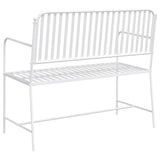 Garden Bench White 104 x 54 x 93cm Steel 42008116