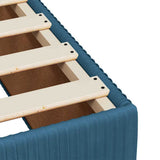 Bed Frame without Mattress Blue 140x200 cm Velvet 3285016