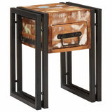 End Table with Drawer 30 x 30 x 40 cm Solid Reclaim Wood 4016716