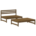 ZNTS 2 Piece Garden Lounge Set Honey Brown Solid Wood Pine 3186588