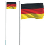 Germany Flag and Pole 6.23 m Aluminium 3147090
