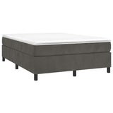 Box Spring Bed Frame Dark Grey Queen Velvet 3121154