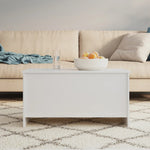 ZNTS Coffee Table High Gloss White 102x55.5x52.5 cm Engineered Wood 809671