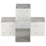 Post Connectors 4 pcs X Shape Galvanised Metal 101x101 mm 145484
