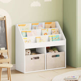 Kids Bookshelf White 72.5 x 29.5 x 69 cm Engineered Wood 892379