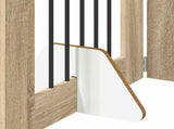 Dog Gate with Stands 6 pcs Sonoma Oak 60 x 80 cm 892104
