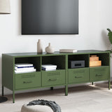 TV Cabinets 2 pcs Olive Green 68x39x50.5 cm Steel 843051