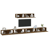 4 Piece TV Cabinet Set Smoked Oak Engineered Wood 3114611
