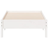 Bed Frame without Mattress White 90x190 cm Single Solid Wood Pine 842727