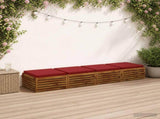 4-Piece Seat Cushions SOEST 4 pcs 100% Polyester Wine Red 945106