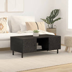 ZNTS Coffee Table Black 100x54x40 cm Solid Wood Mango 356831