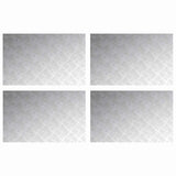 Stair Tread Rectangular 4 pcs Silver 80 x 50 cm Aluminium 4104358