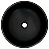 Countertop Basin Black and Blue Round 41x14 cm Ceramic 155063