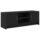 TV Cabinet Black Oak 102x30x37,5 cm Engineered Wood 862411