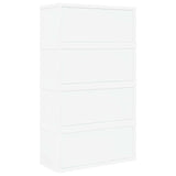 CD Storage Rack 4 pcs White 40 x 17 x 17 cm Engineered Wood 8012708
